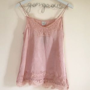 Paper Crane | Blush Pink Lace Cami Small